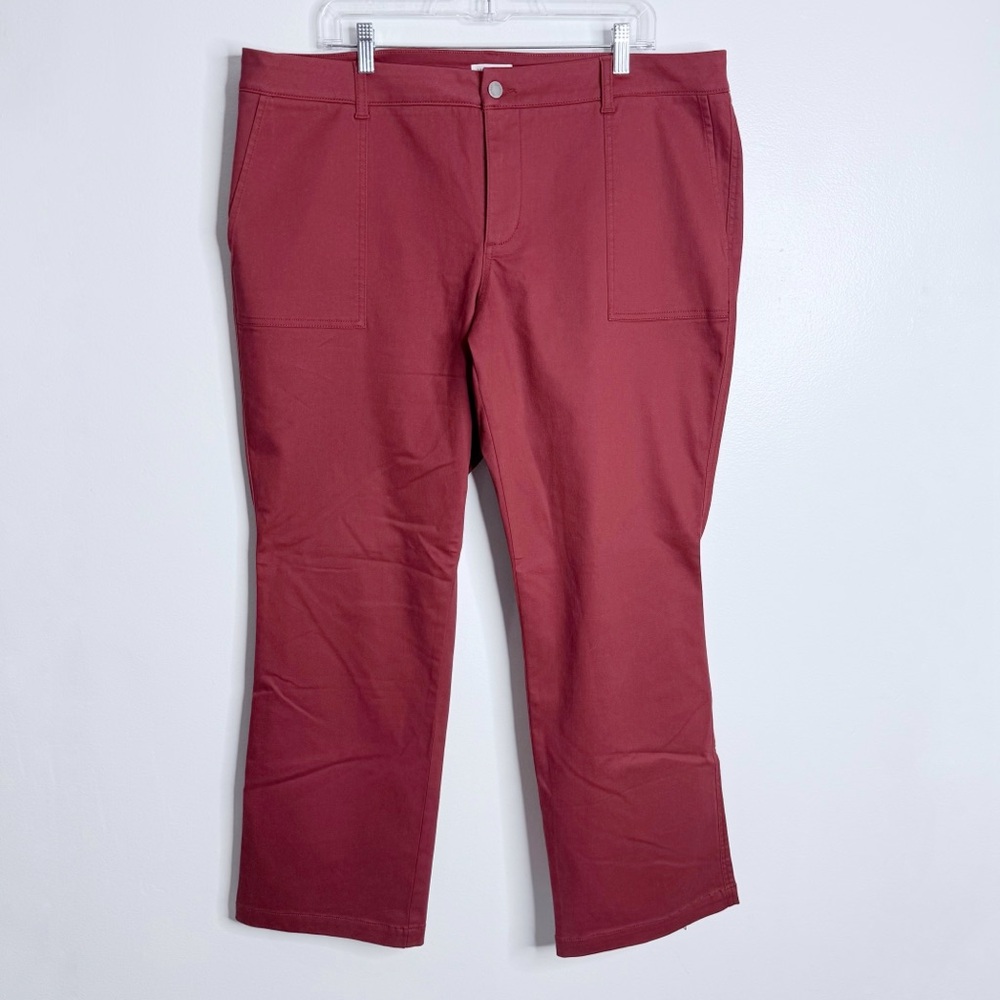 NWOT Stitch Fix Market & Spruce Casual Chino Pant Burgundy 20W Workwear Casual‎